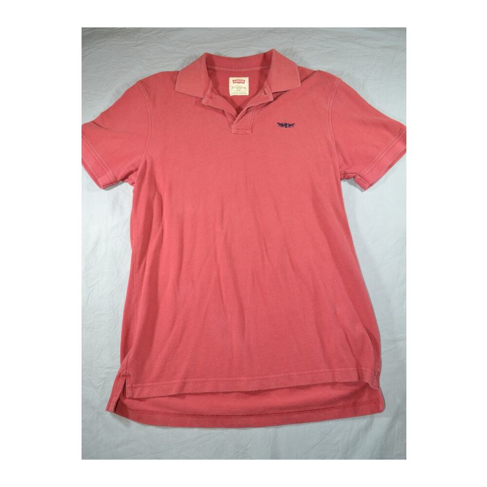 Levi's Vintage Golf Shirt Polo Distressed Y2K Red Size L